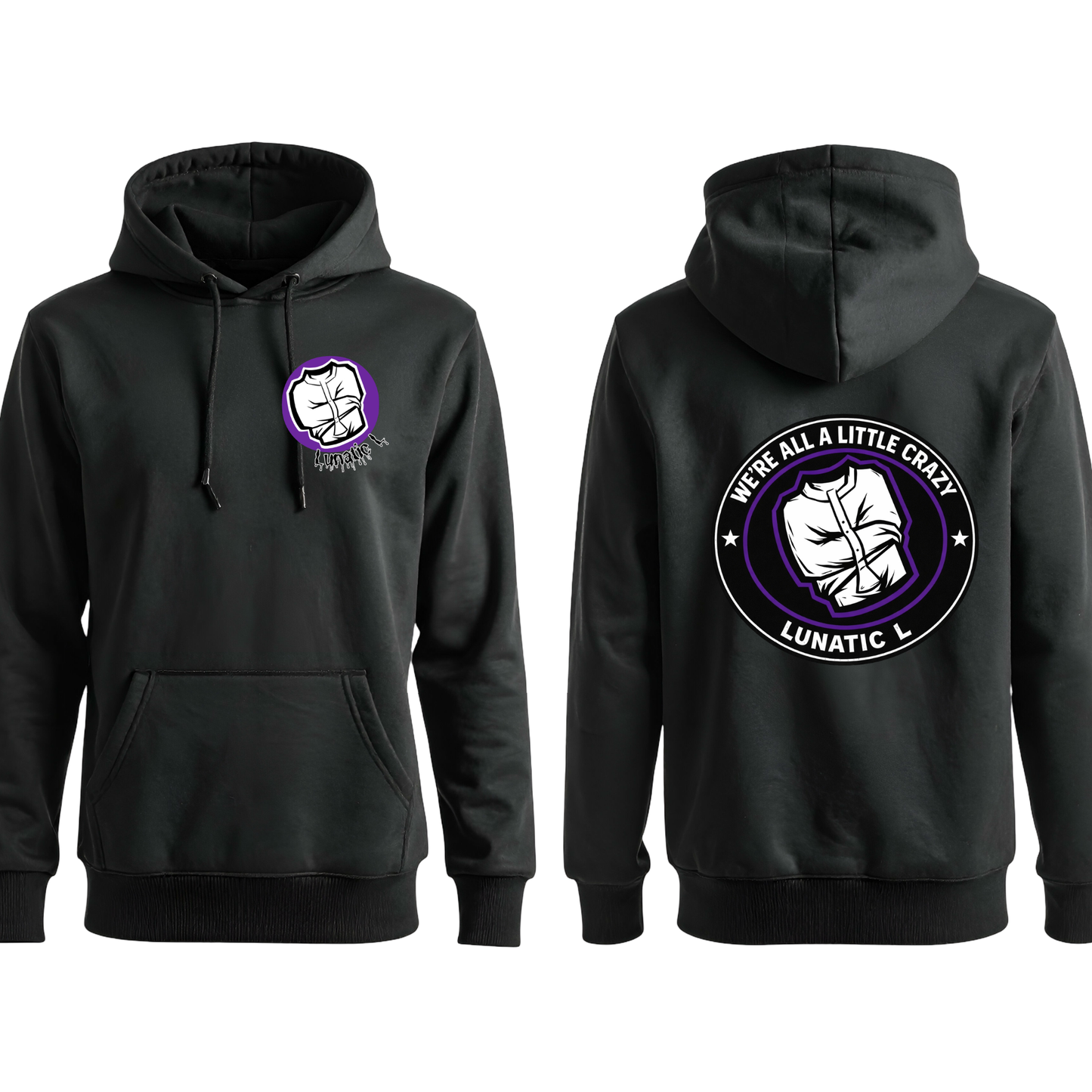 Lunatic L Hoodie – Pocket Logo + Back Print