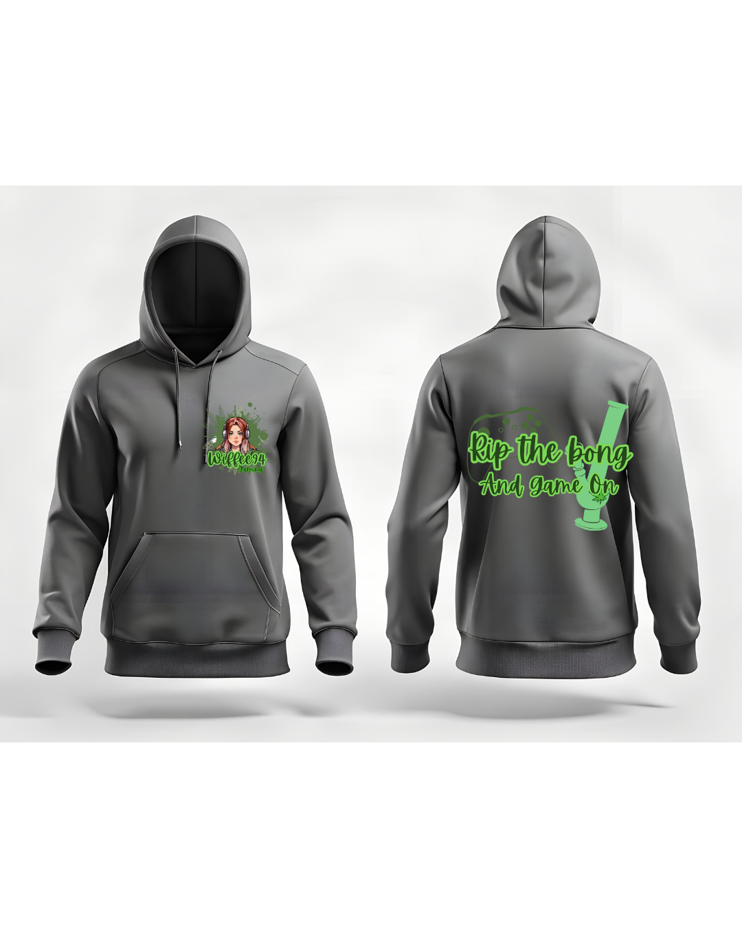 Wiffee94 Gaming Hoodie – Pocket Logo + Back Print