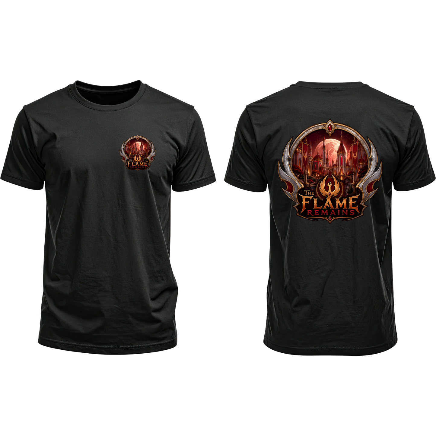 The Flame Remains – Pocket Logo + Back Print