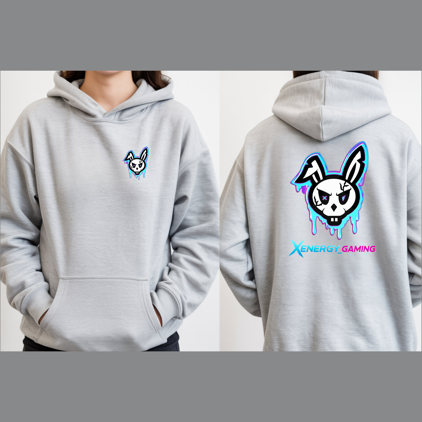 Xenergy Gaming Hoodie – Pocket Logo + Back Print