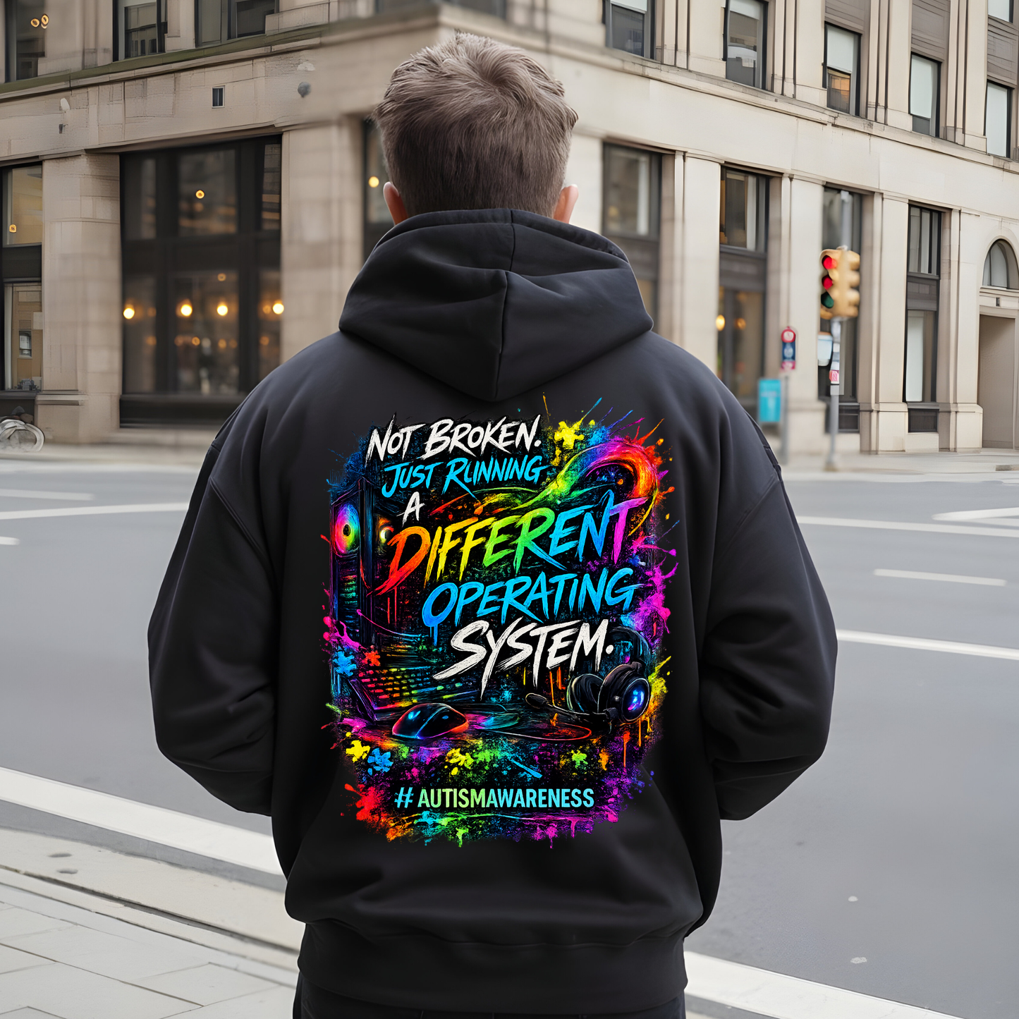 MrUrAdopted Hoodie – Pocket Logo + Back Print