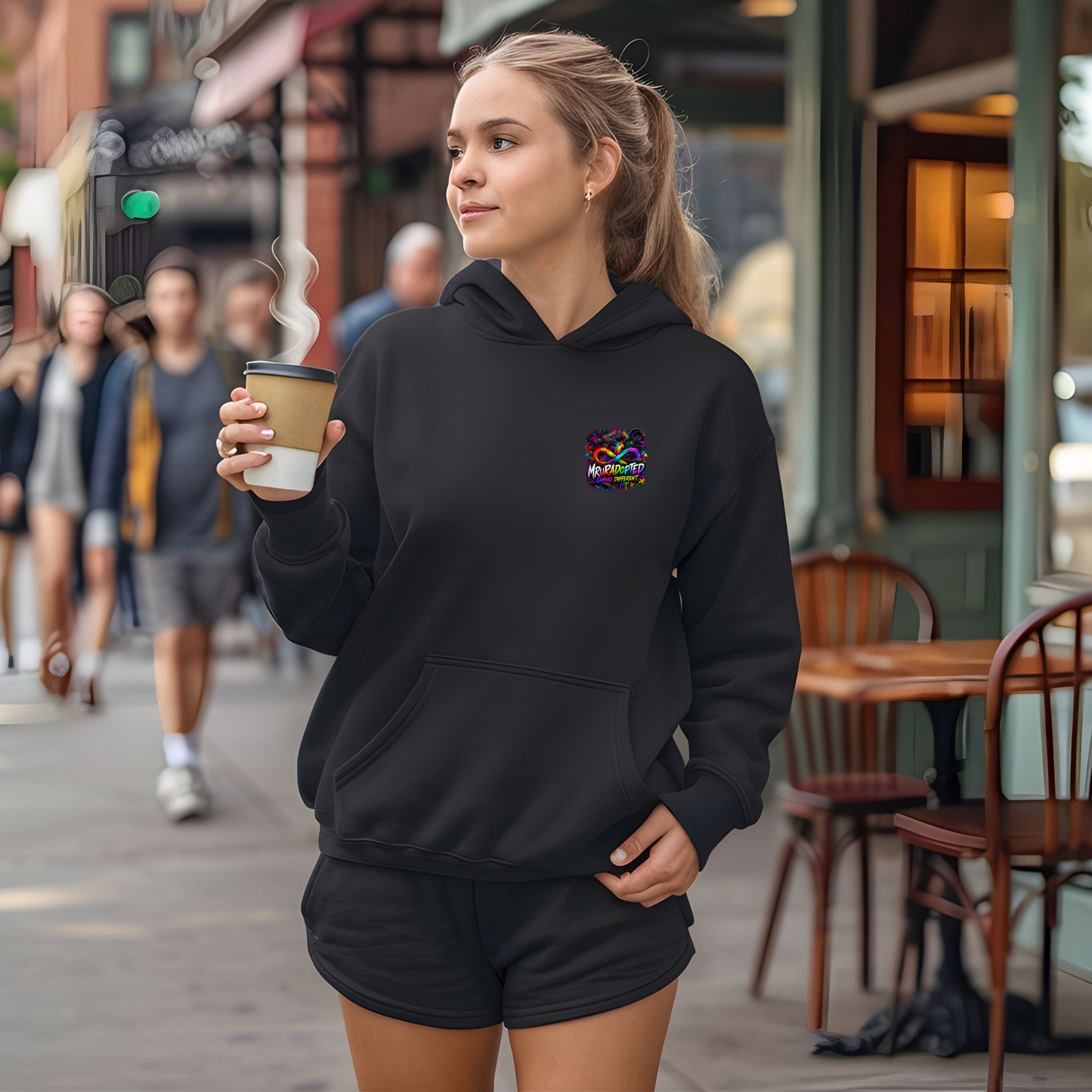 MrUrAdopted Hoodie – Pocket Logo + Back Print