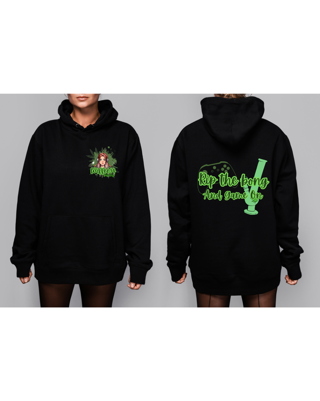 Wiffee94 Gaming Hoodie – Pocket Logo + Back Print
