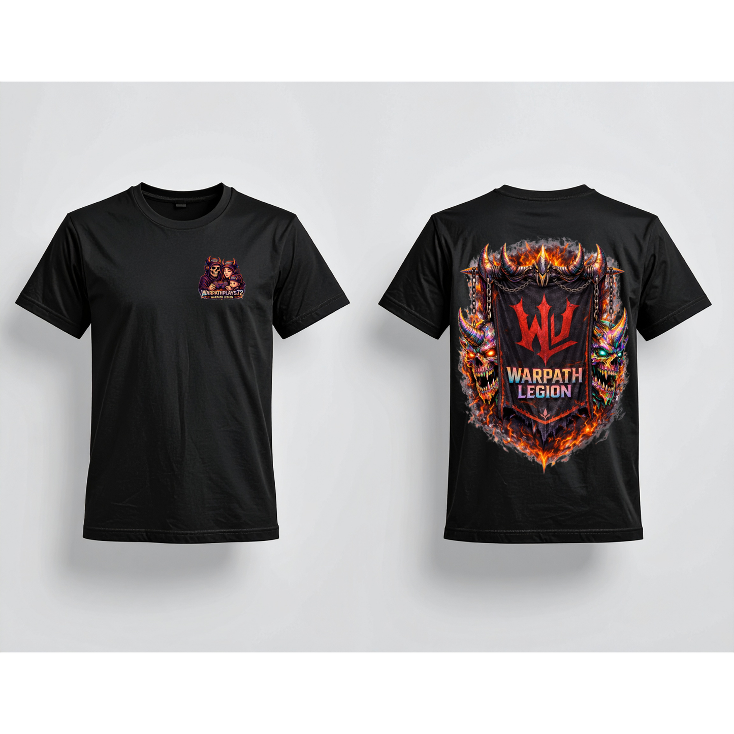 Warpathplays72 Tee – Pocket Logo + Back Print