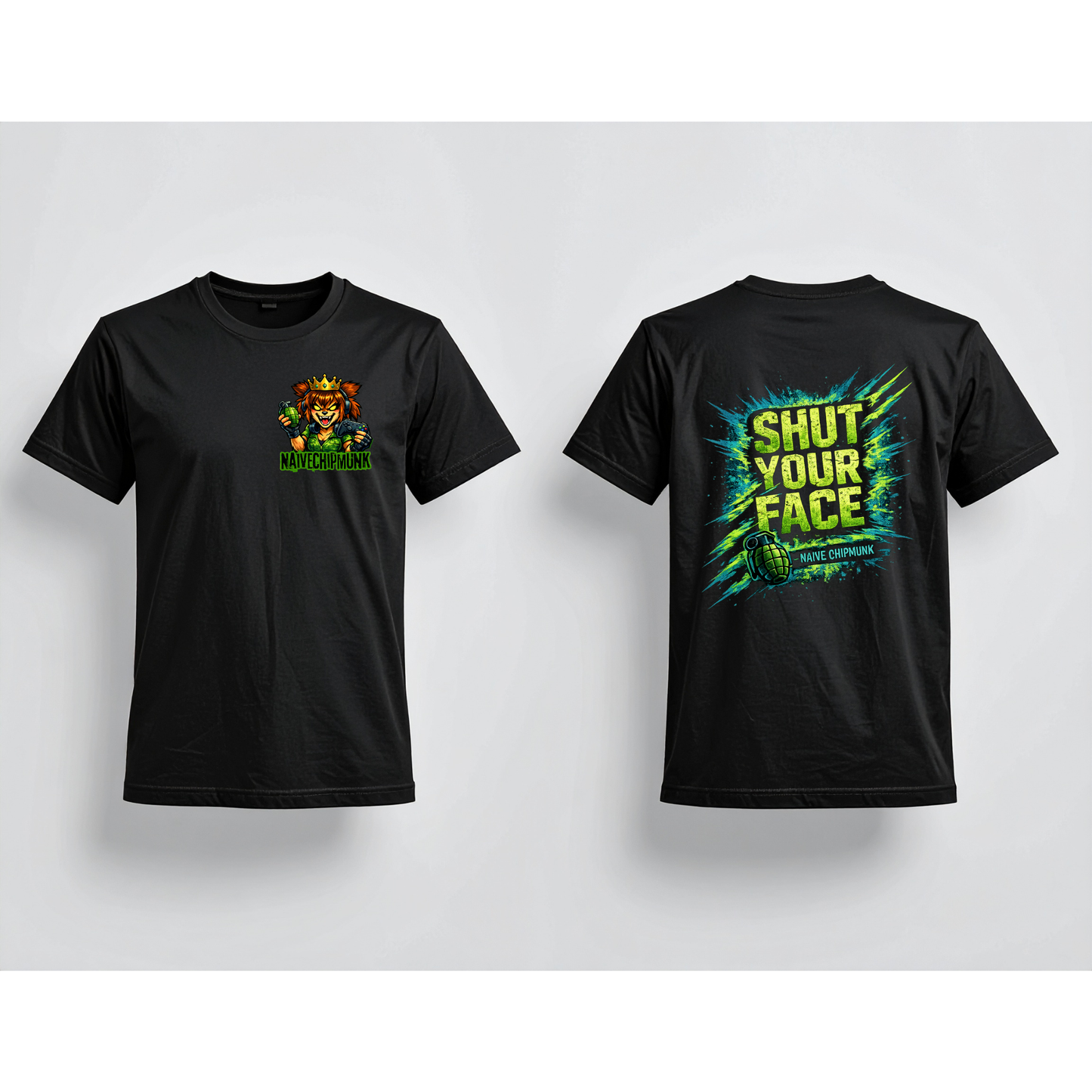 Naive Chipmunk Tee – Pocket Logo + Back Print